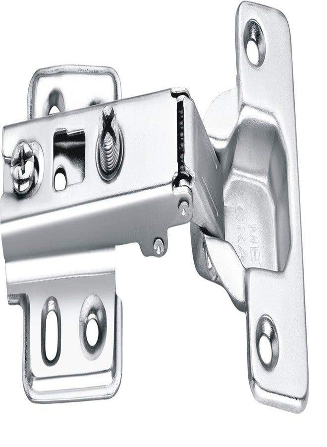 Met Craft Steel Auto Close (Non Soft Close) Slide On Concealed Hinges for Full Overlay Door Pack of 6 Pair (0 Degree Crank,Silver) - Image 2